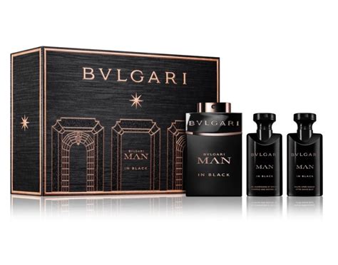 Bvlgari Man In Black Set (EDP 100ml + AS Balm 75ml + SG 75ml + Bag) fo ...