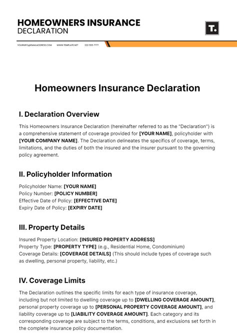 Image result for Homeowners Insurance Declaration Page