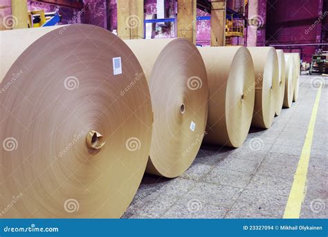 Rolls of kraft paper stock photo. Image of kraft, workshop - 23327094