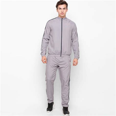Men Grey Solid Tracksuit - Spinwaresystem Private Limited