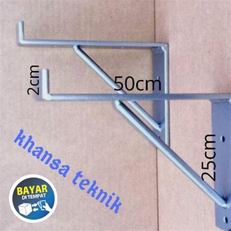 Jual Siku Bracket Plat Besi Rak Siku Papan Dinding Minimalis - Hitam ...