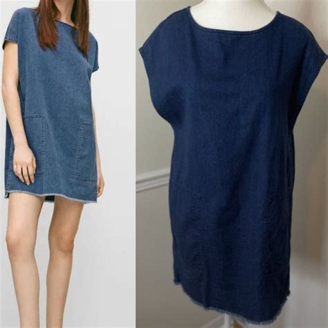 Aritzia Wilfred Free Nori Dark Denim Mini Dress XS | Grailed