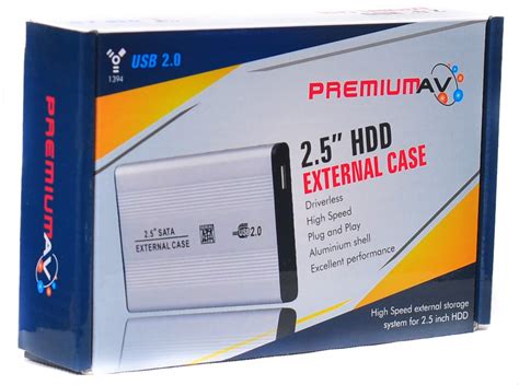PremiumAV USB 2.0 Hard Drive Disk (HDD) External Enclosure Case (2.5 ...