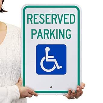 SmartSign Basics Reserved Parking Federal Handicap Parking Sign | 12" x ...