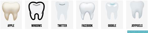 Image result for Tooth Emoji