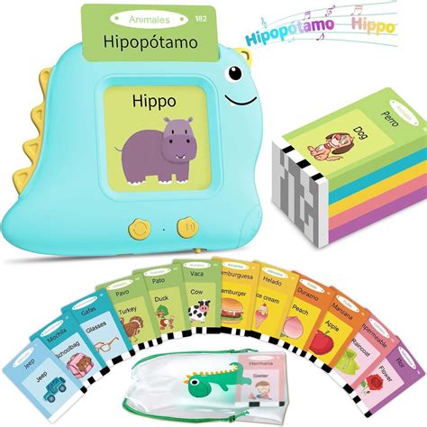 Amazon.com: Alotwan Bilingual Talking Flash Cards Spanish/English ...