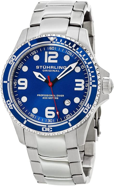 Stuhrling Original Blue Dial Specialty Professional Divers Watches for ...