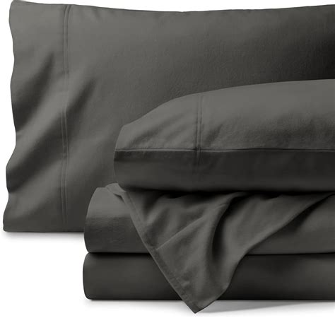 Amazon.com: Bare Home Organic Cotton Flannel Sheet Set - Twin XL Size ...