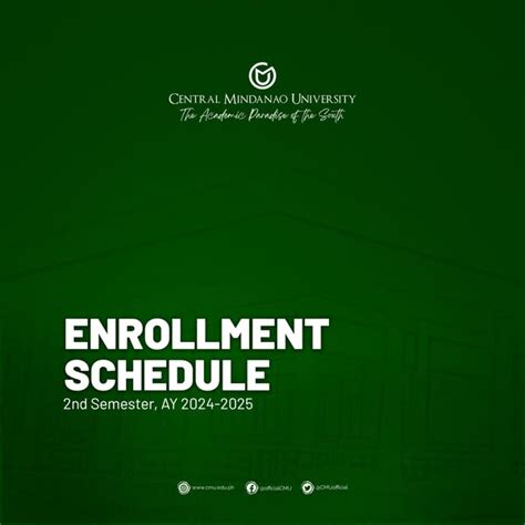 Enrollment Schedule for the Second Semester, AY 2024-2025 - Central ...