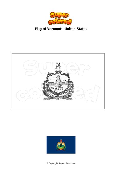 Coloring page Flag of Vermont United States