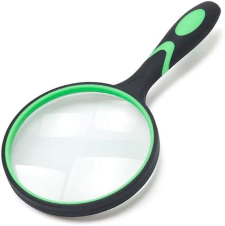 Large Magnifying Glass 5X Handheld Reading Magnifier for Seniors & Kids ...