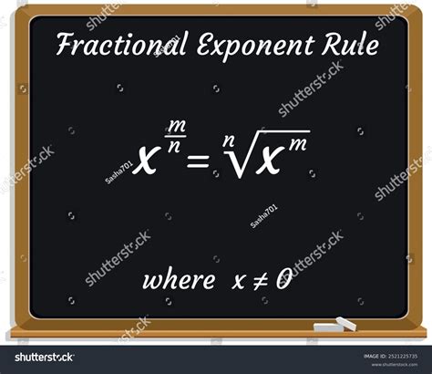 Fractional Exponent Rule On Black Chalkboard Stock Vector (Royalty Free) 2521225735 | Shutterstock