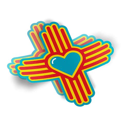 Buy Zia Symbol Window Two Sticker Set: 6″ Turquoise Blue Weatherproof ...