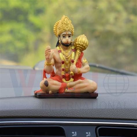 Buy Servdharm Hanuman Ji Murti Idol Blessing with Gada Sitting Lord ...