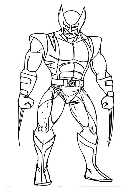 Wolverine Coloring Page Easy