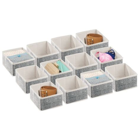 mDesign Rectangular Soft Fabric Dresser Drawer and Closet Storage ...