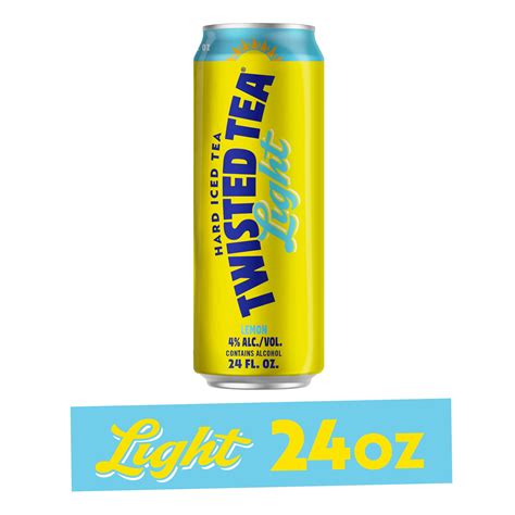 Twisted Tea Light Hard Iced Tea, 24 fl oz Aluminum Can, 4% ABV ...