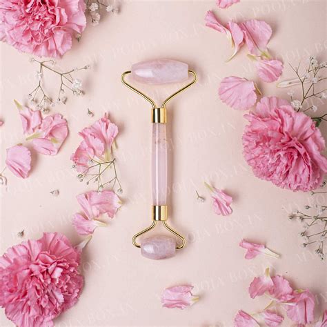 Buy Rose Quartz Facial Massage Roller Online in India - Mypoojabox.in