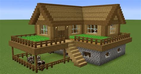 Image result for Minecraft Farm House Tutorial Step by Step