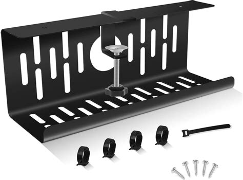 Buy Under Desk Cable Management Tray, 14 No Drill & No Stick, Large ...