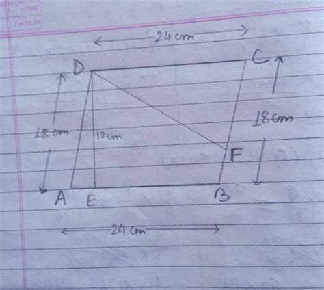 [Expert Answer] two adjacent sides of a parallelogram are 24 cm and 18 ...
