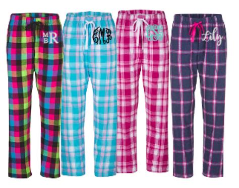 Plaid Pajama Pants / Monogram Pajama Pants / Plaid Pajama / - Etsy