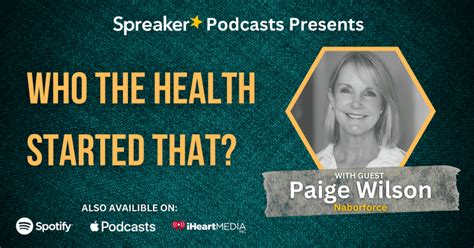 S2 Episode 1 –Paige Wilson — Who The Health Started That? | Paige Wilson