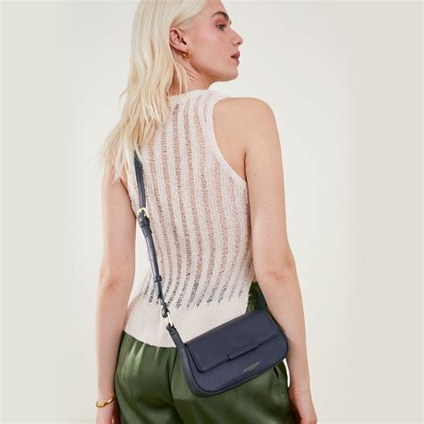 Buy Small Navy Saddle Sling Bag Online - Accessorize India