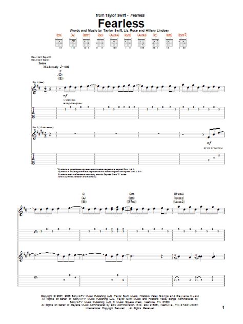 Fearless by Taylor Swift - Guitar Tab - Guitar Instructor