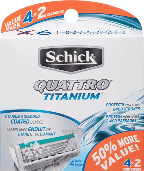 Amazon.com: Schick Quattro Titanium Razor Refills, 8ct | Schick Razor ...