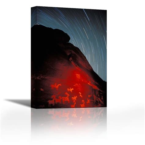 Karmakara USA, Utah, Arches NP, Petroglyphs and Star Trails - Fine Art ...