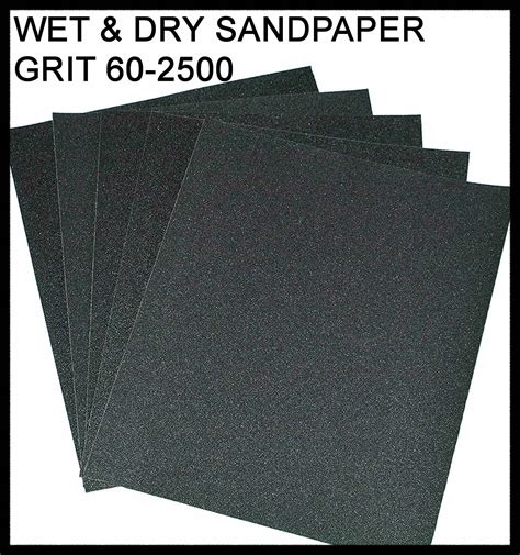 Wet Dry Sandpaper Grit 60 - 2500 Sand Paper Sanding Fine Medium Rough ...