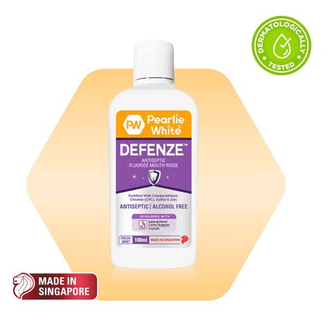 Defenze Antiseptic Fluoride Mouth Rinse 100ml – Pearlie White
