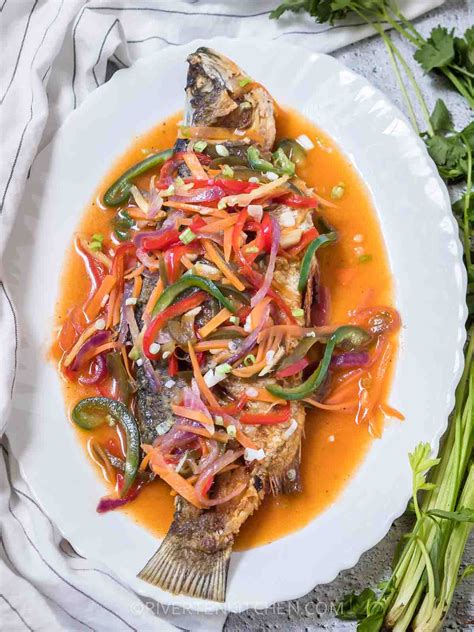 Filipino Escabeche (Filipino style Sweet and Sour Fish) - Riverten Kitchen
