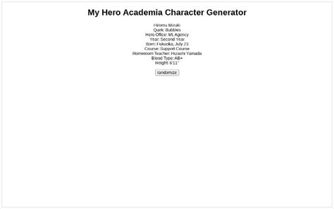 Image result for MHA Randomizer