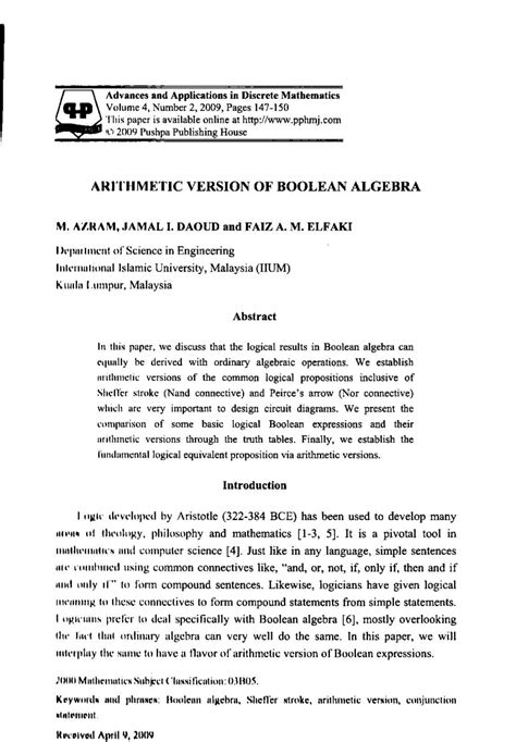 Image result for Boolean Arithmetic