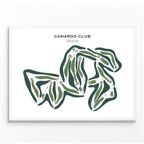 Golf Club Prints- Camargo Ohio Golf Course Map | Unframed Golf Course ...