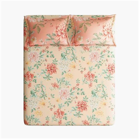 Buy PORTICO Cadence Cotton 152TC Printed 3Pcs Super King Bedsheet Set ...