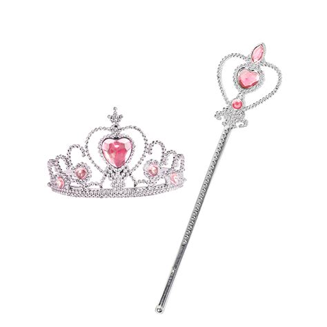 Buy Gift Set Children'S Plastic Crown Tiara Sorcery Scepter Sets ...