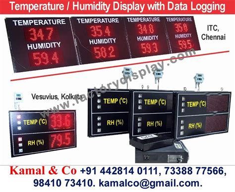 LED Temperature and Humidity Display board - Temperature Monitoring ...