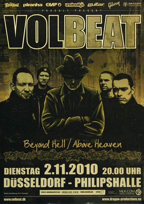 Volbeat - Above Heaven , Düsseldorf 2010 - Konzertplakat, US$ 24.51