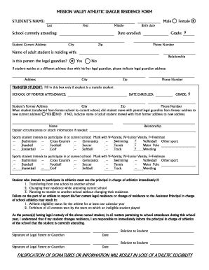 Fillable Online MVAL Residence Form Fax Email Print - pdfFiller