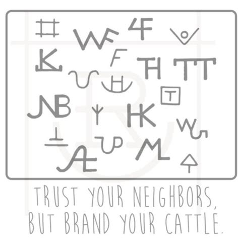 Cattle Brand Font - Etsy