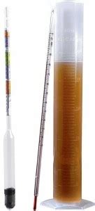 BrewMart India PLASTIC MEASURING CYLINDER 250ML. WITH GLASS HYDROMETER ...