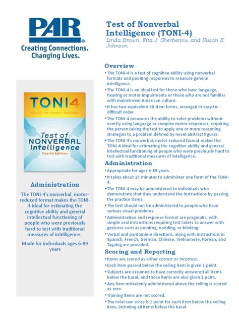 Image result for Toni 4 Test Reliability