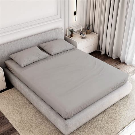 Buy EDMUND - Super Soft Elastic 400 TC Solid Fitted Bedsheet with ...