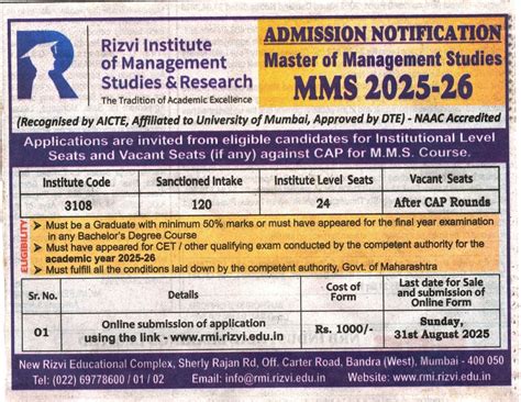Rizvi Institute of Management Studies and Research