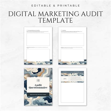Digital Marketing Audit Report Template Printable Marketing Audit Template SEO Audit Report ...
