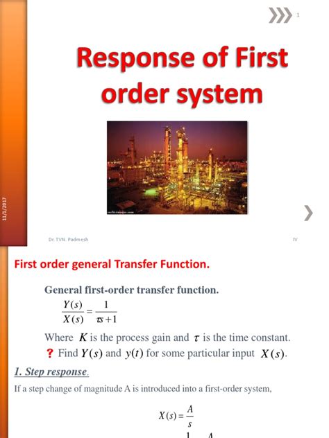 Image result for First Order Response Example Problem