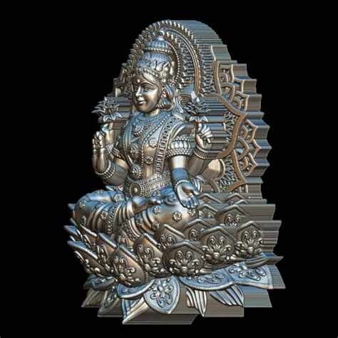 Exquisite Laxmi 3D Model for 3D Printing - Divine Beauty Captured